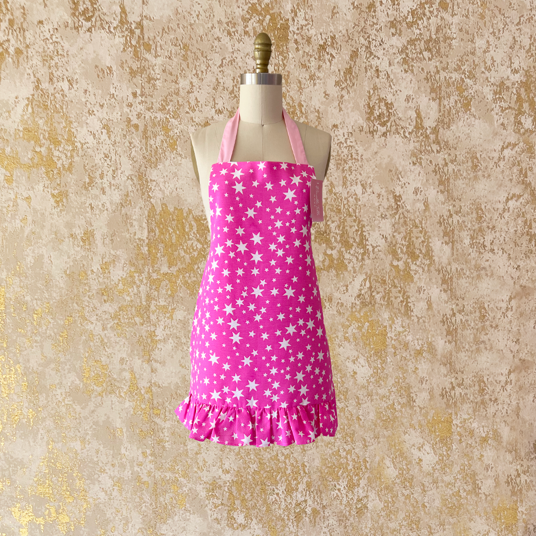 Mandil Infantil Rosa Estrellas
